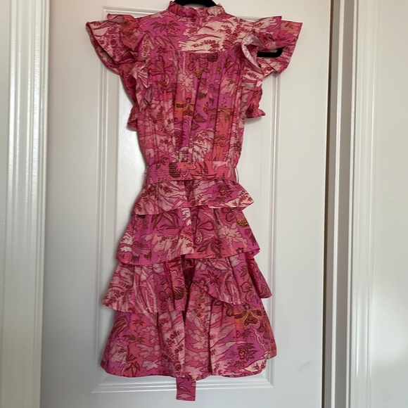 Lulua Frill-Sleeve Tiered-Ruffle Mini Dress - Picture 10 of 11